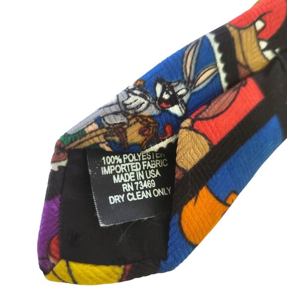 Looney Tunes Postage Stamp Collection Men's Necktie Tweety Bird Roadrunner - Picture 7 of 8
